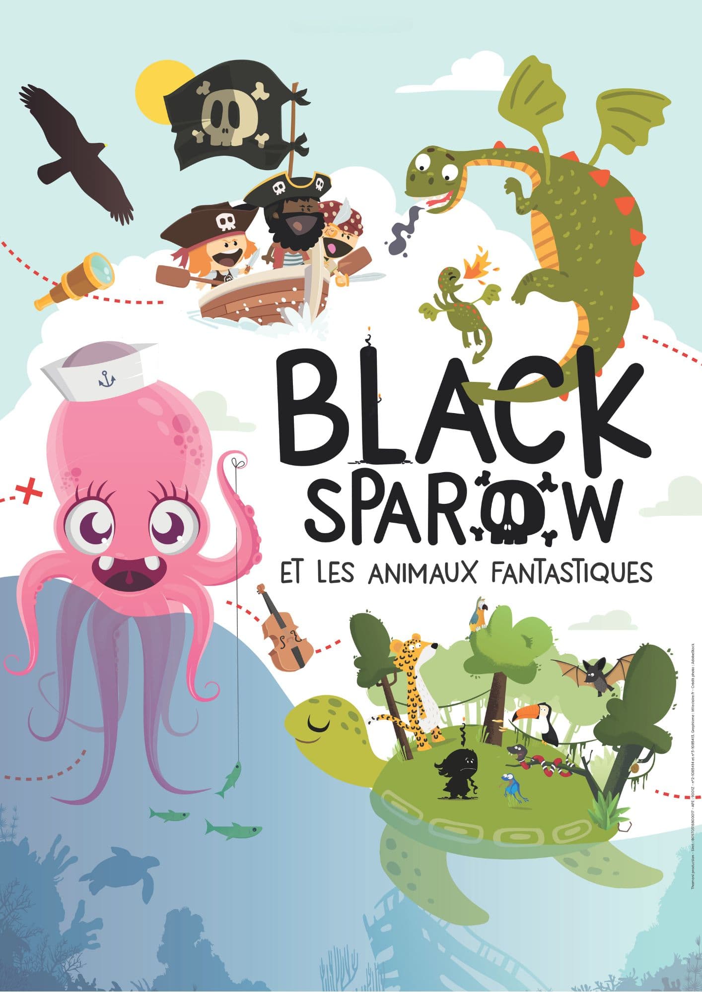 Affiche officielle pour Black Sparow et les animaux fantastiques