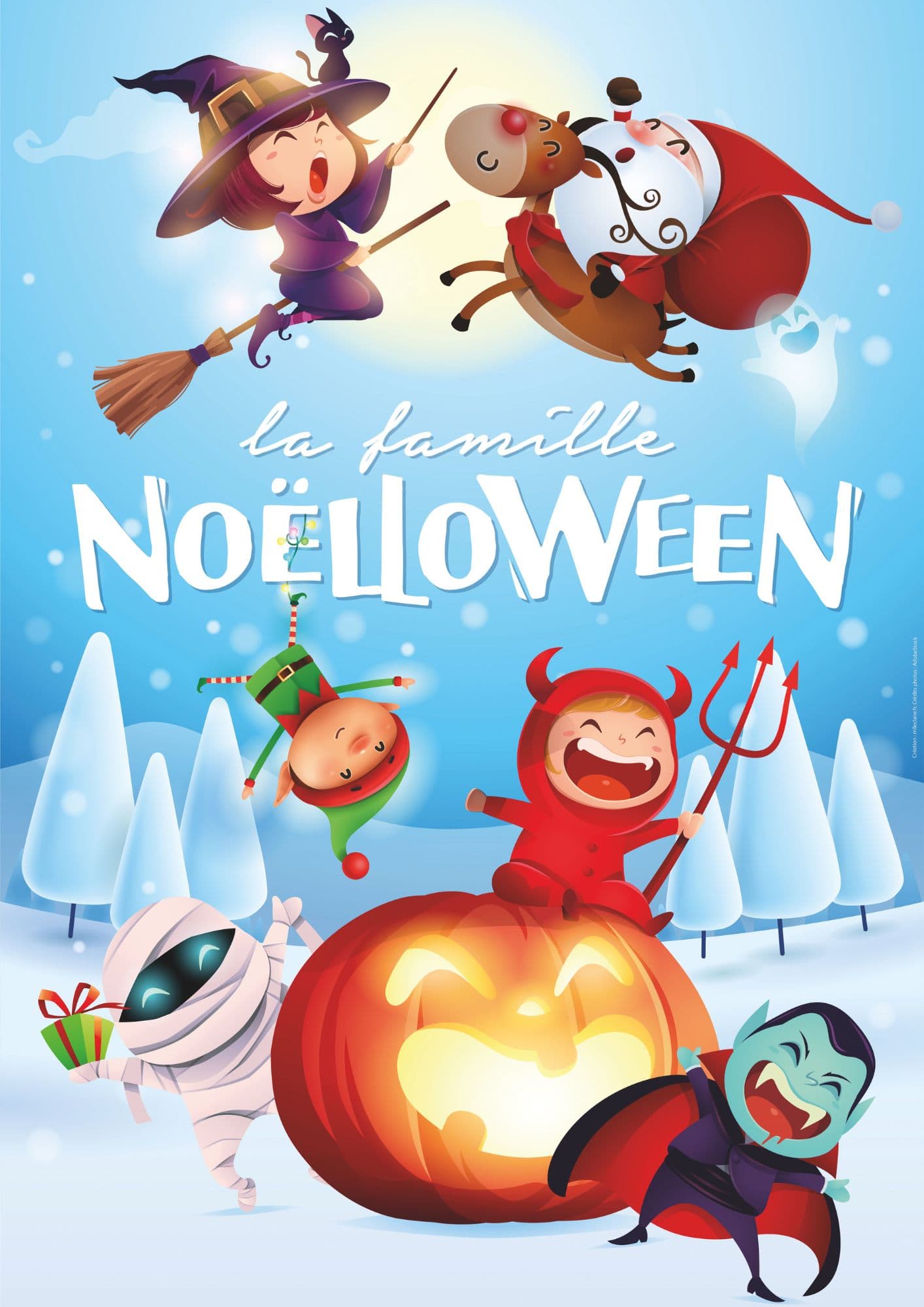 Affiche officielle pour La Famille Noëlloween