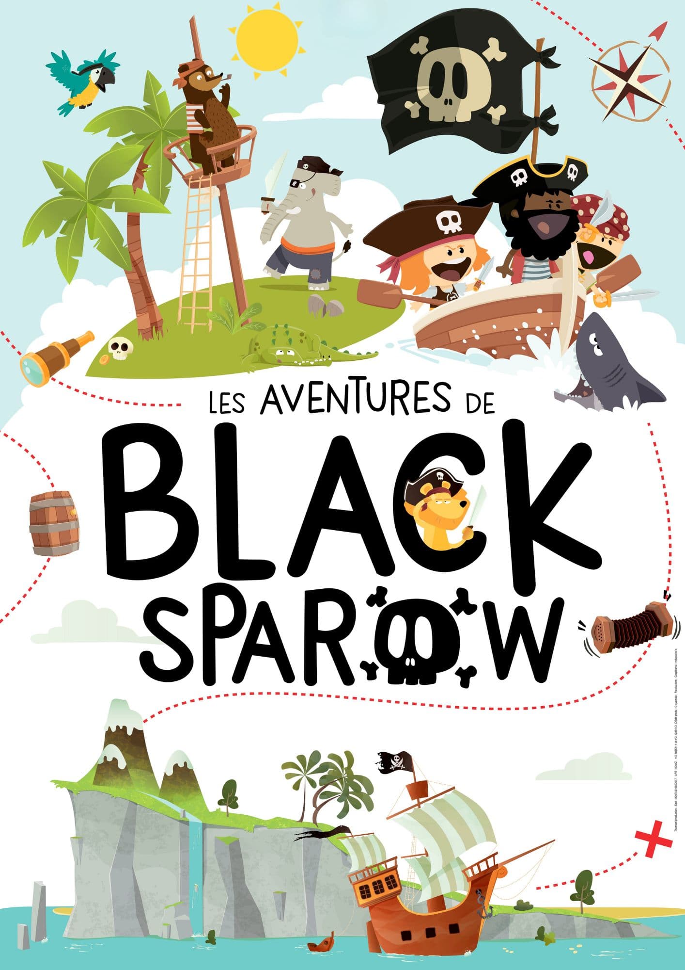 Affiche officielle pour Les Aventures de Black Sparow