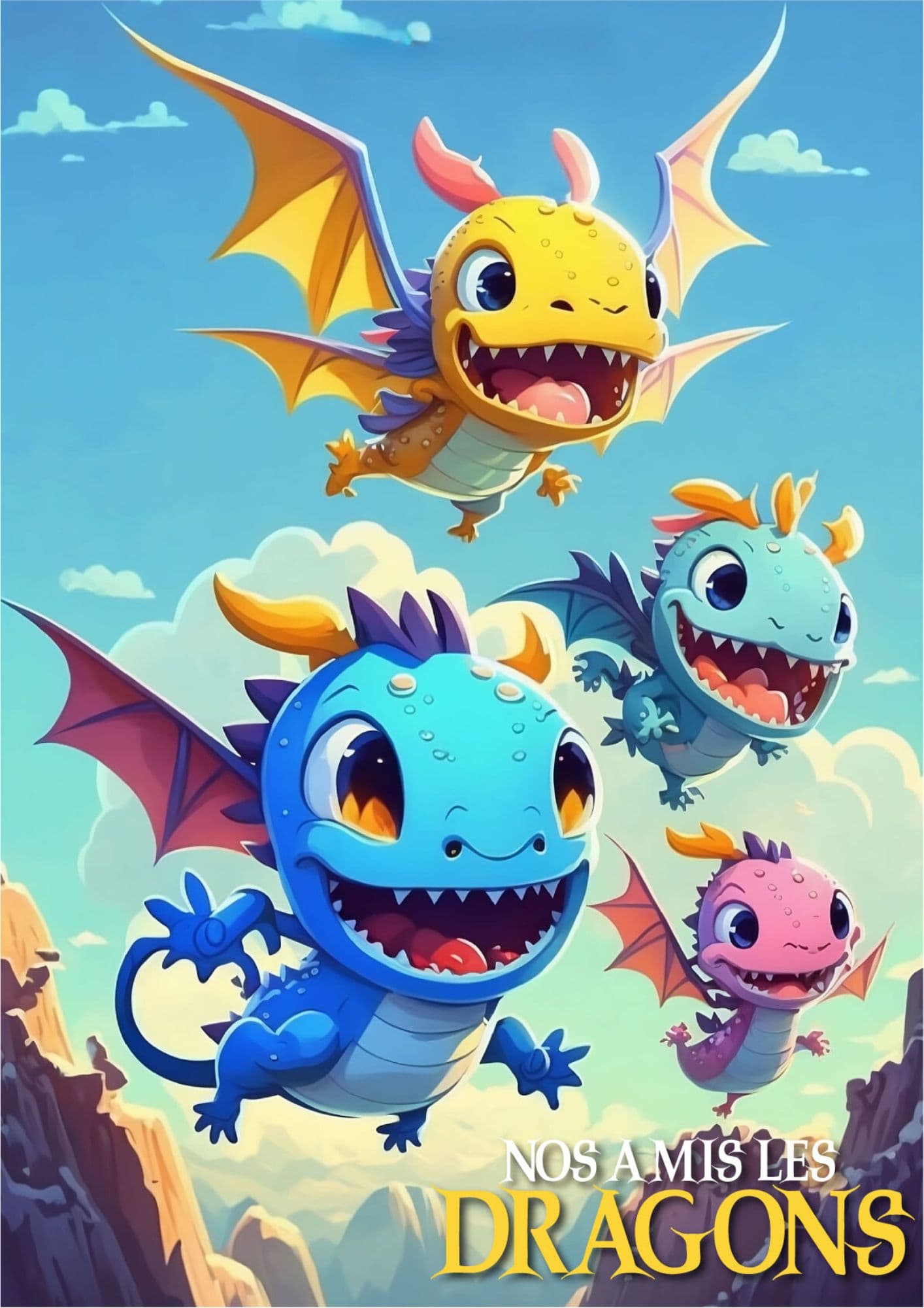 Affiche officielle pour Nos amis les dragons